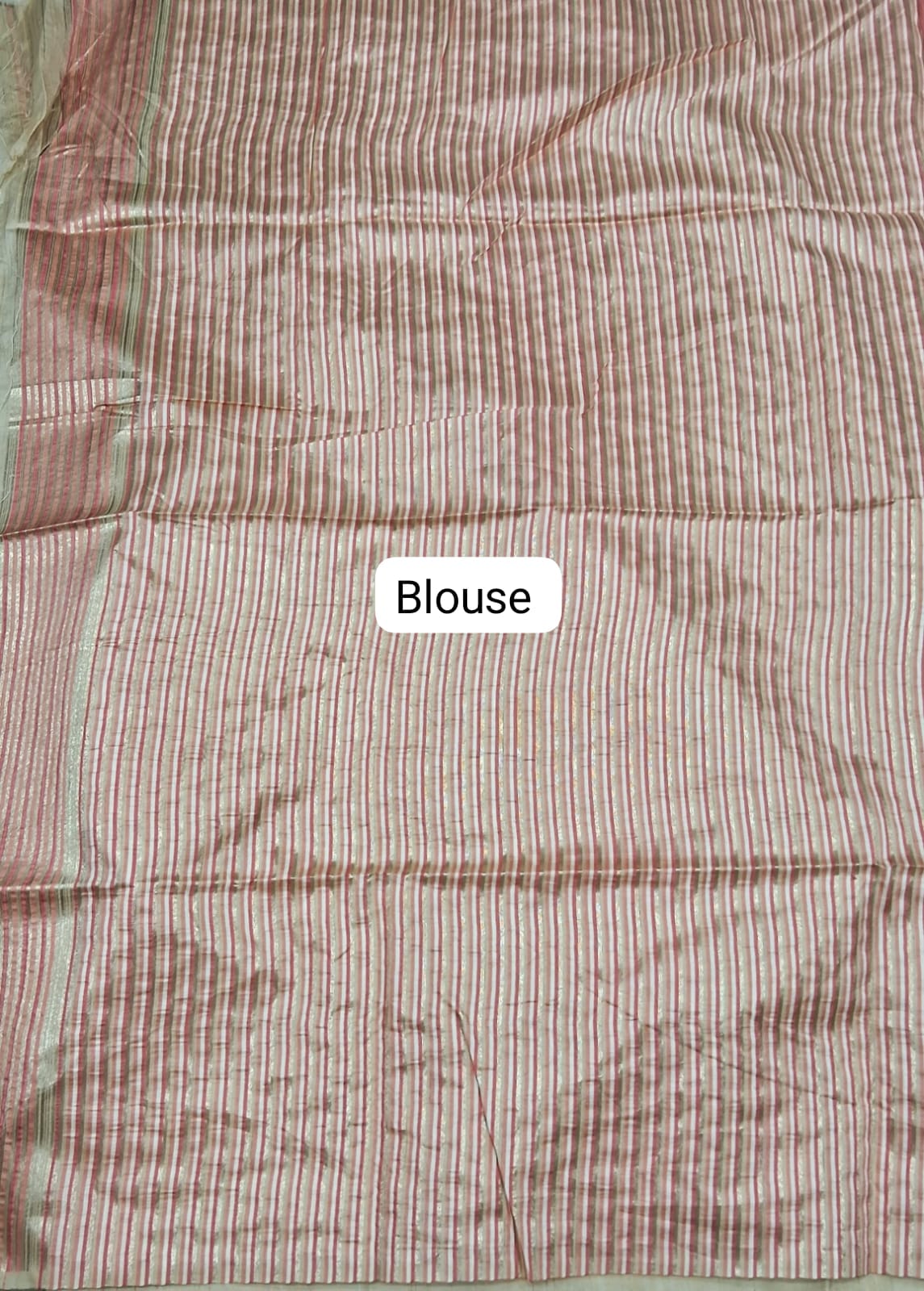 Cream Woven Tussar Saree Blouse