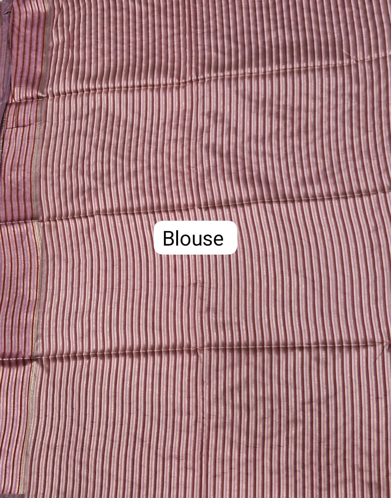 Onion Pink Woven Tussar Saree Blouse