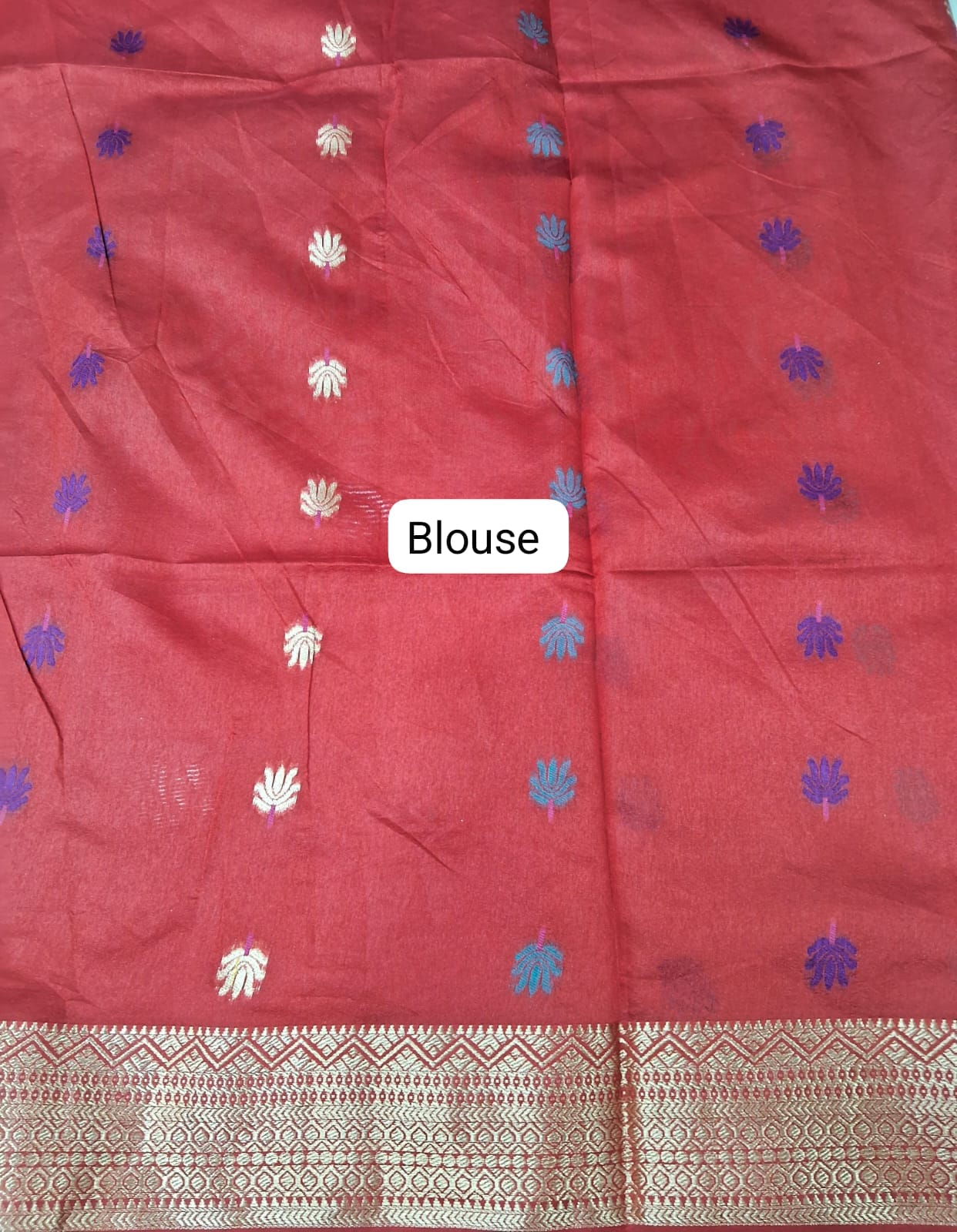 Mango Yellow Woven Tussar Saree Blouse