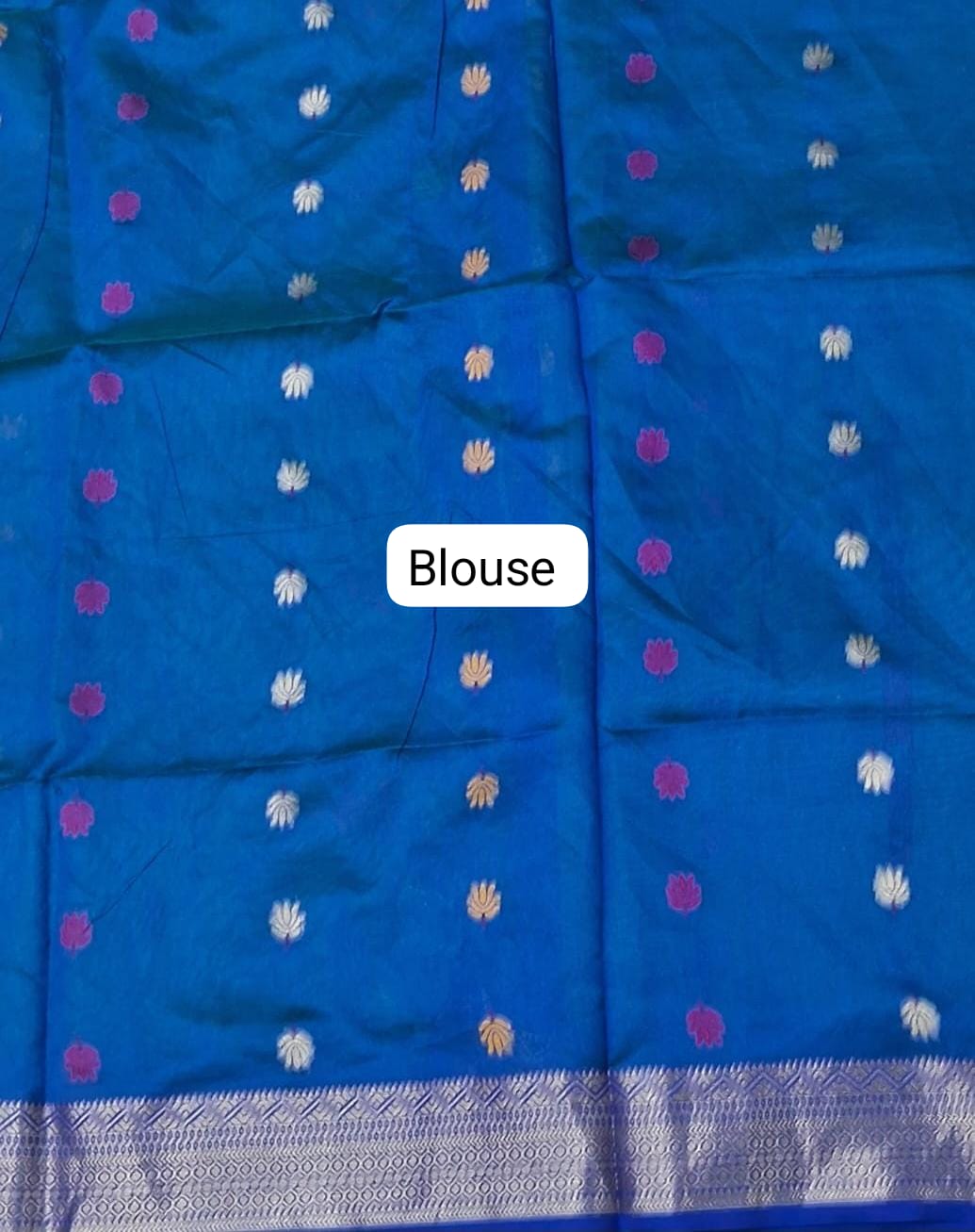 Green Woven Tussar Saree Blouse