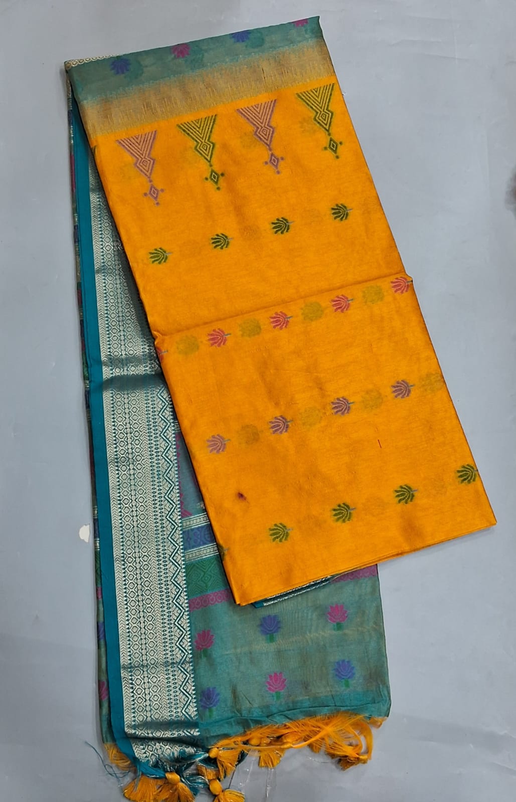 Yellow Woven Tussar Saree