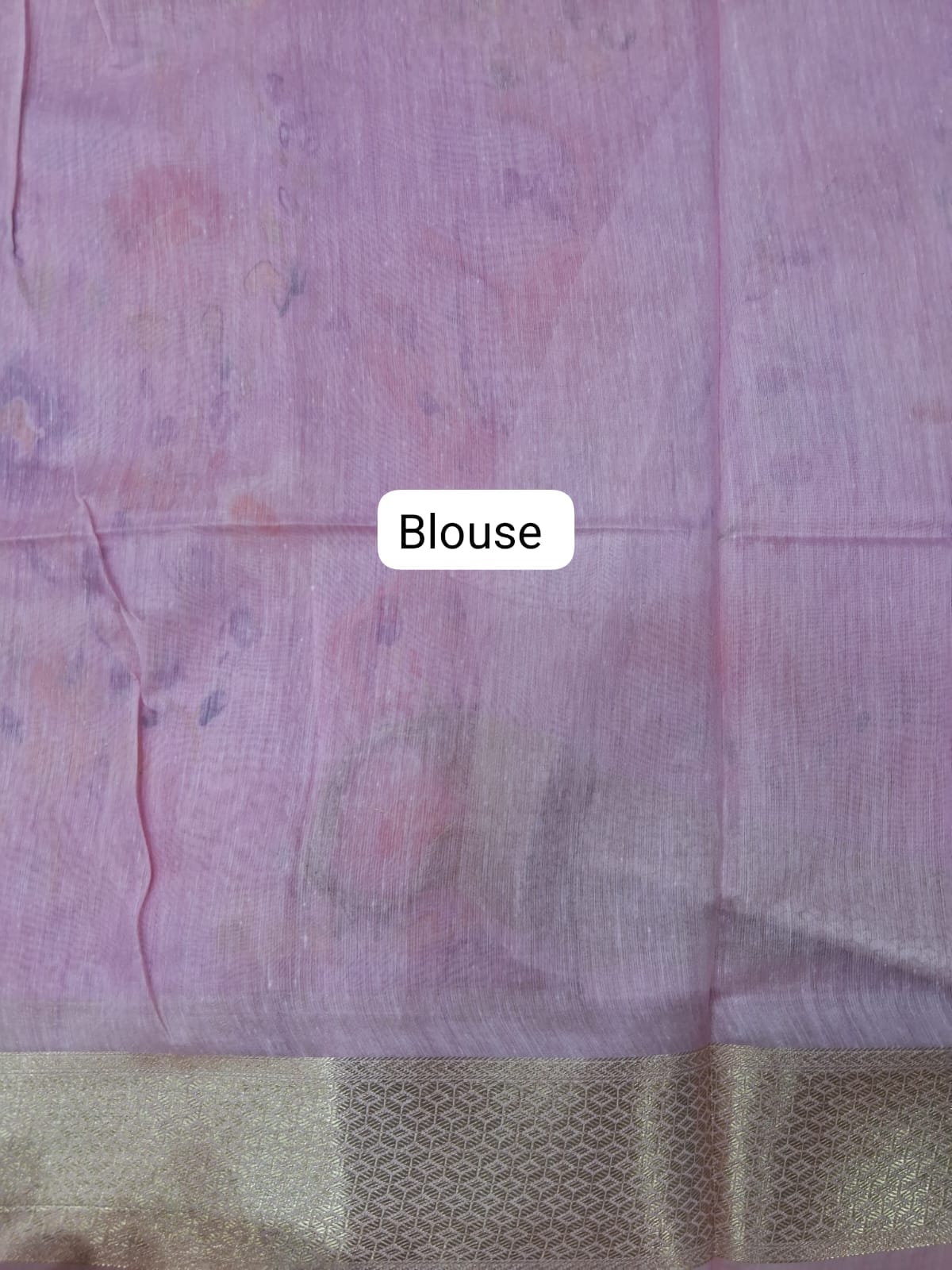 Flamingo Pink Semi Tussar Saree Blouse