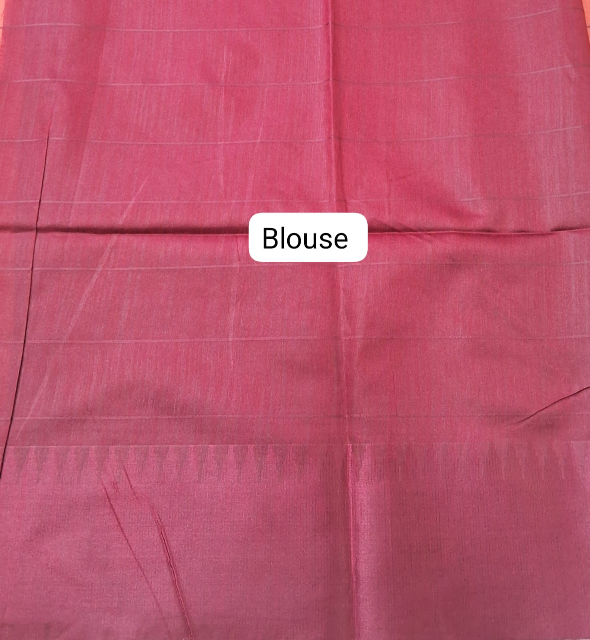 Light Orange Woven Tussar Saree blouse