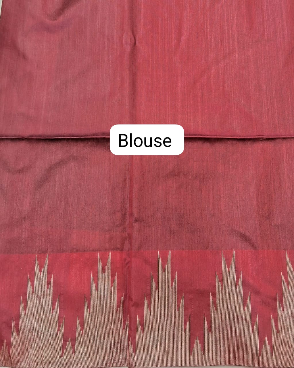 Black Woven Tussar Saree blouse