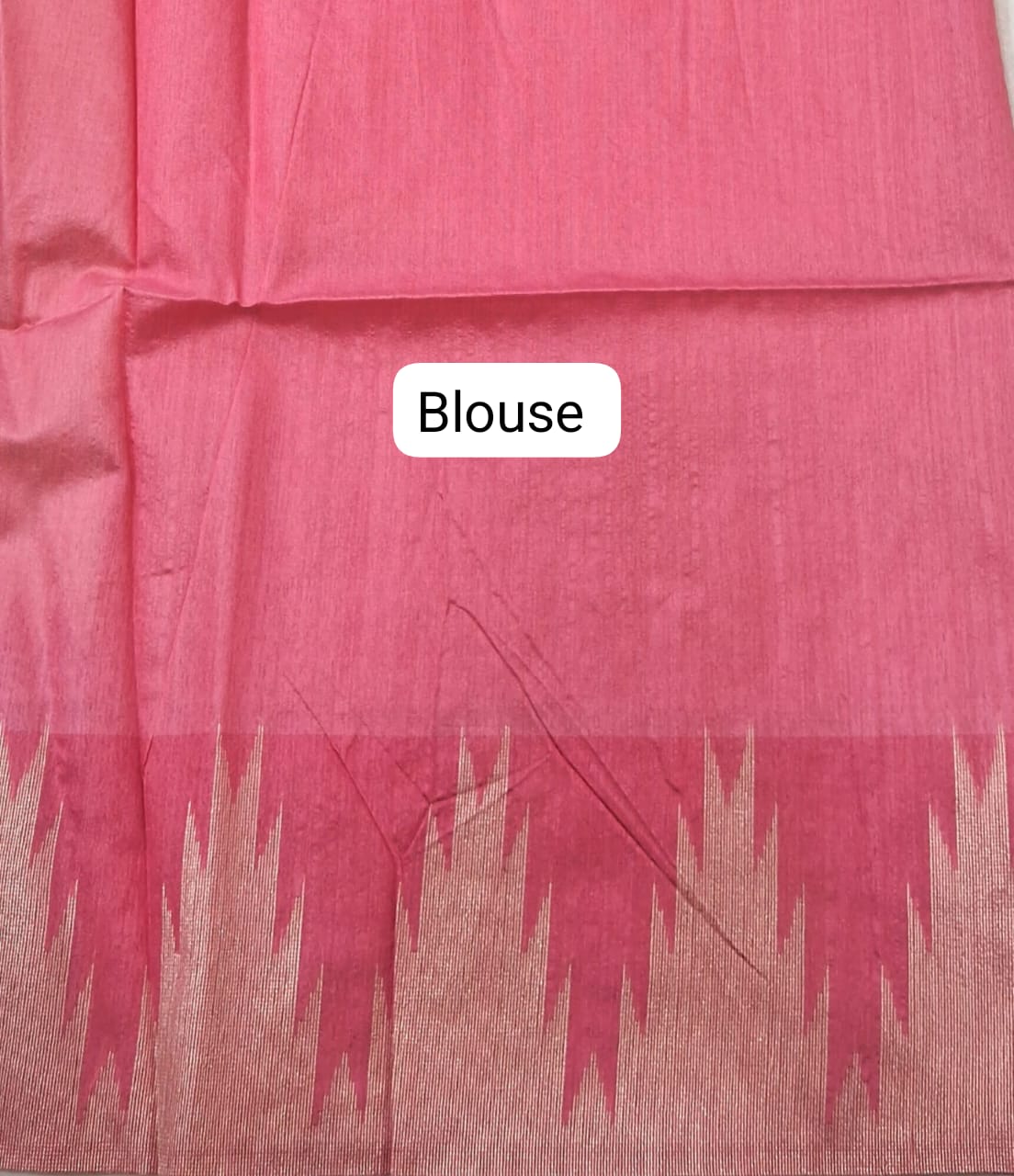 Off-White Woven Tussar Saree blouse