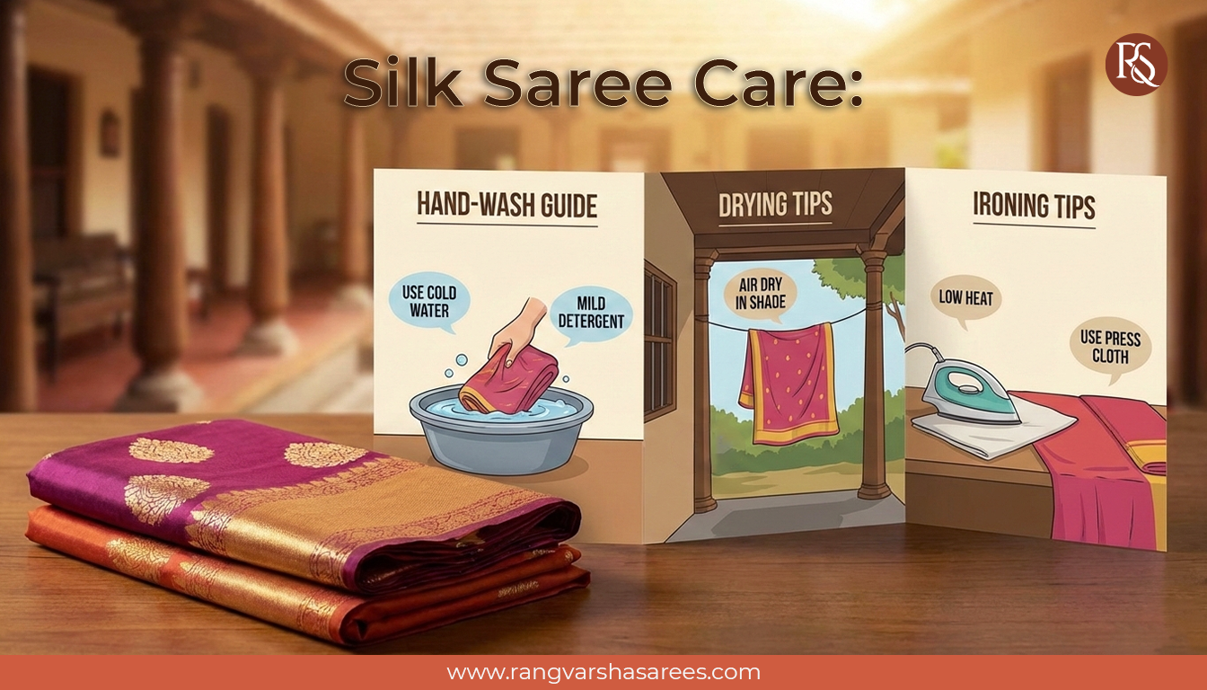 silk sarees can be hand-washed at home
