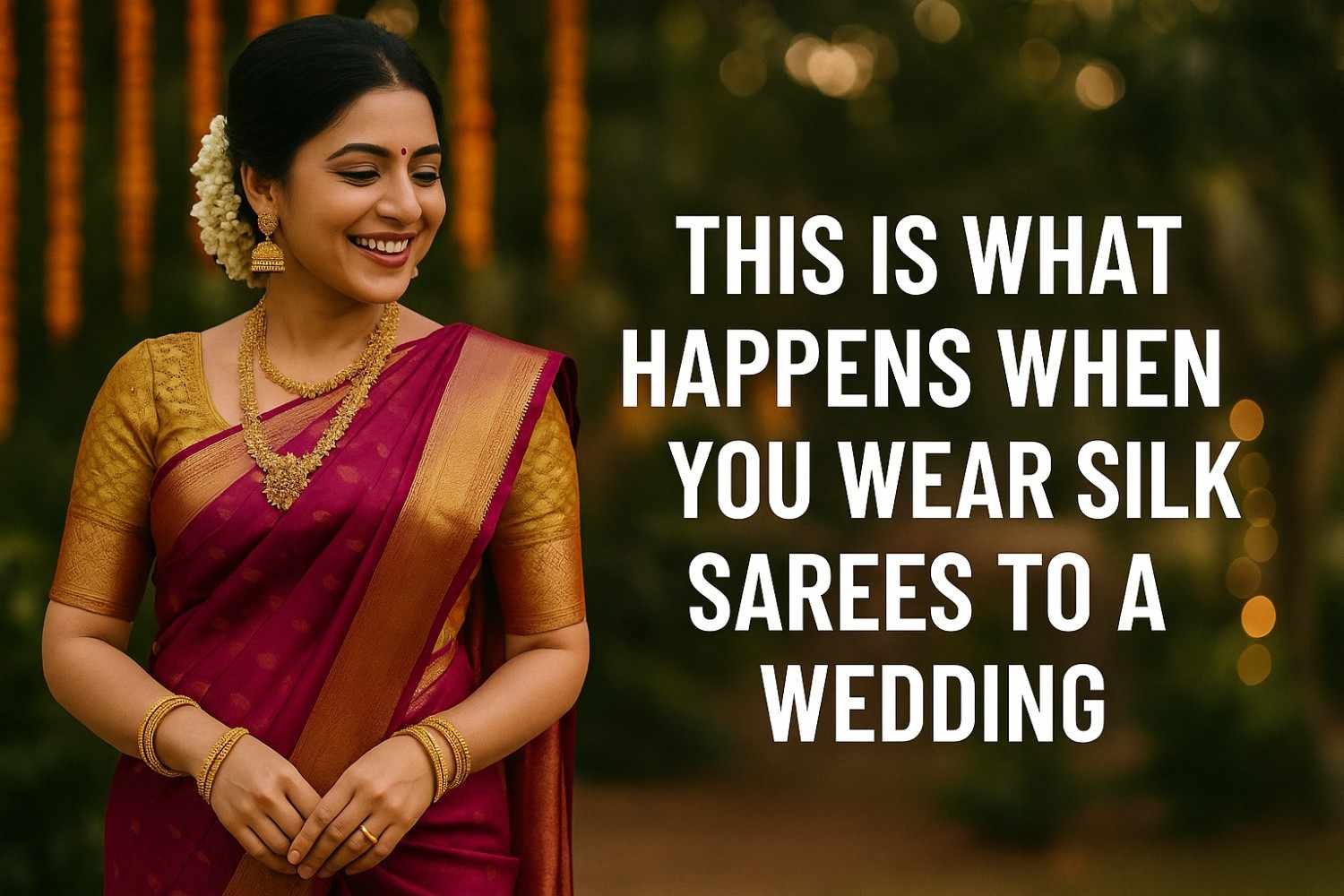 THIS IS WHAT HAPPENS WHEN YOU WEAR SILK SAREE TO A WEDDING