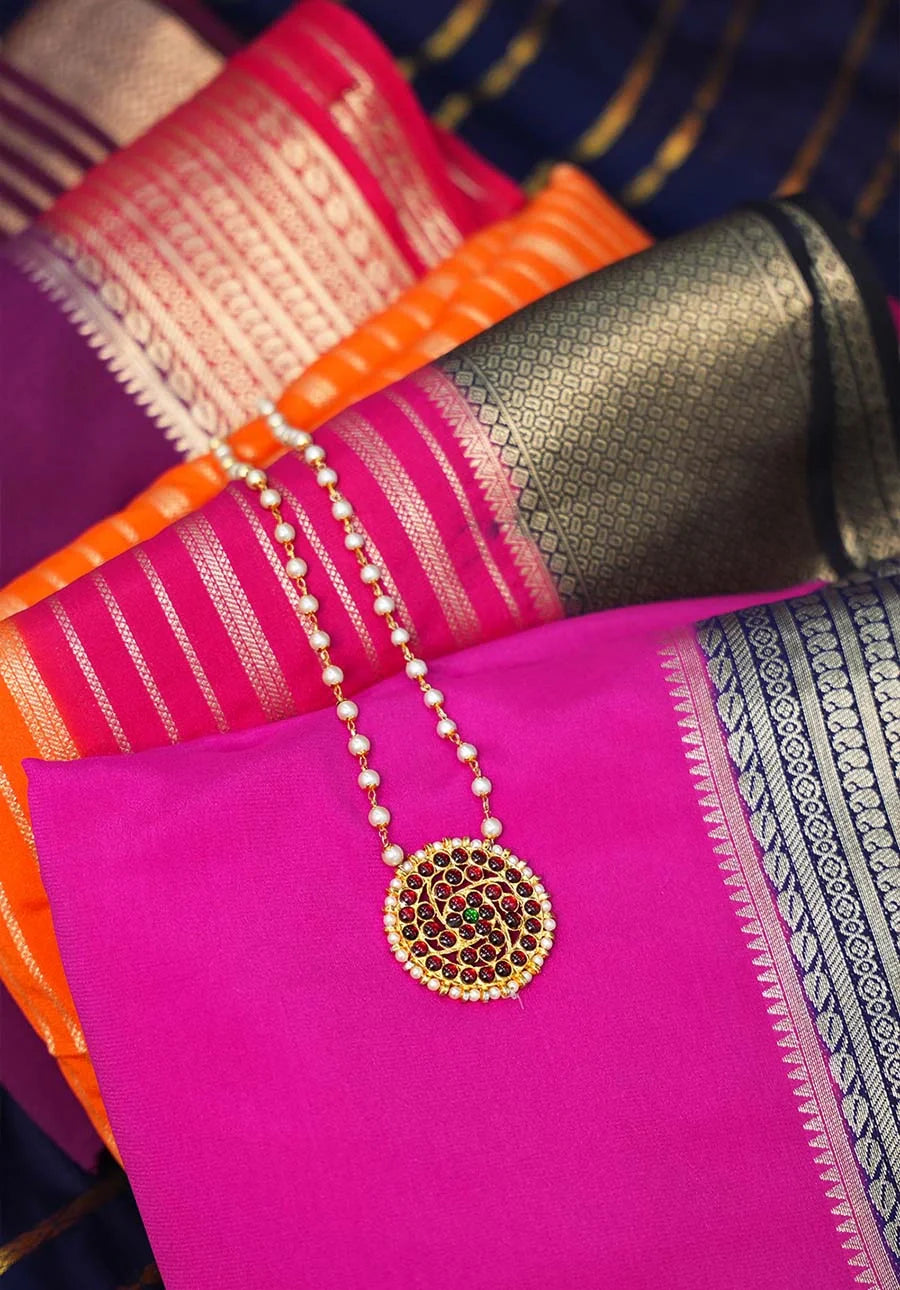 Mysore Crepe Semi Silk Sarees