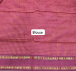 Peach Arani Cotton Saree blouse