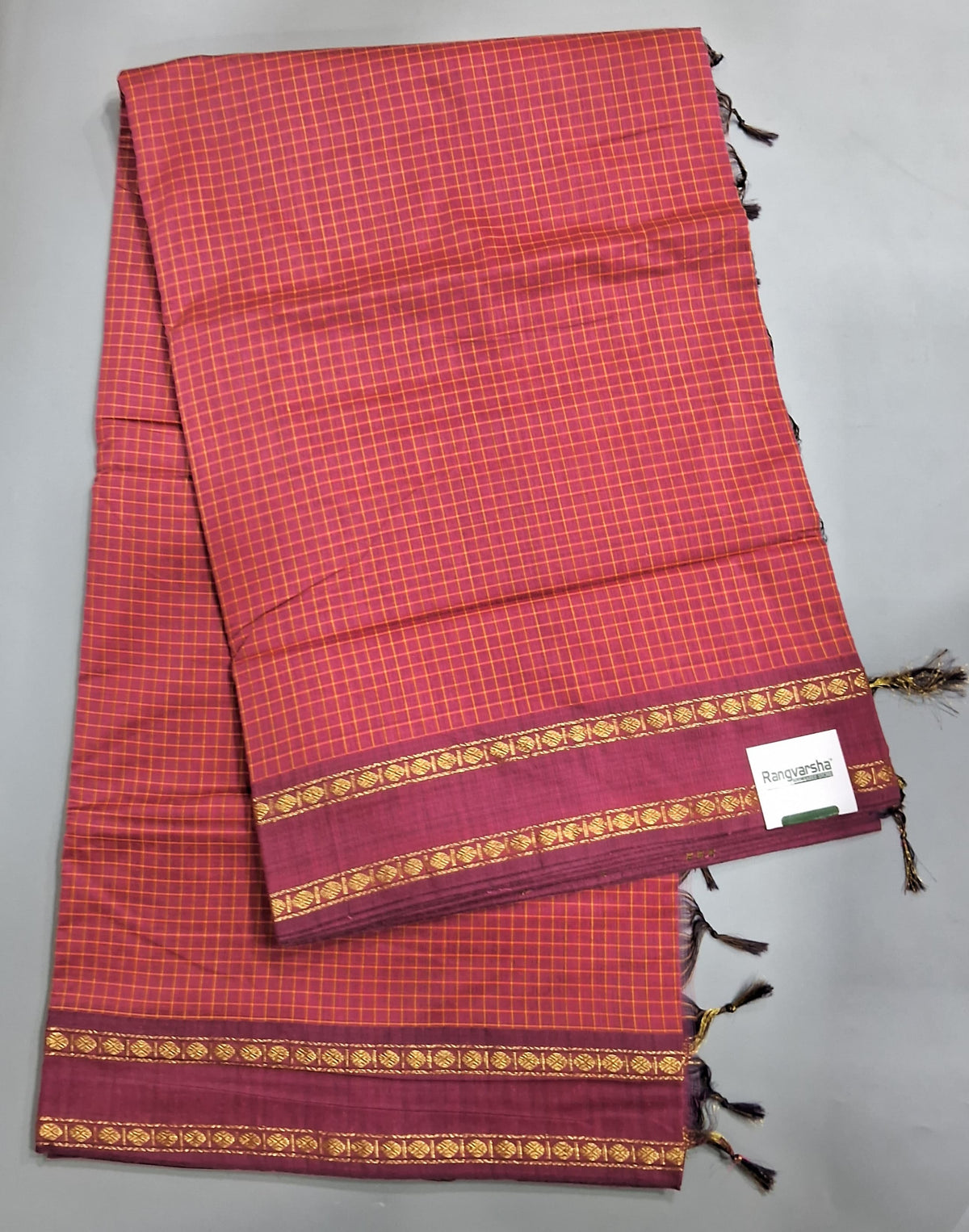 Peach Arani Cotton Saree
