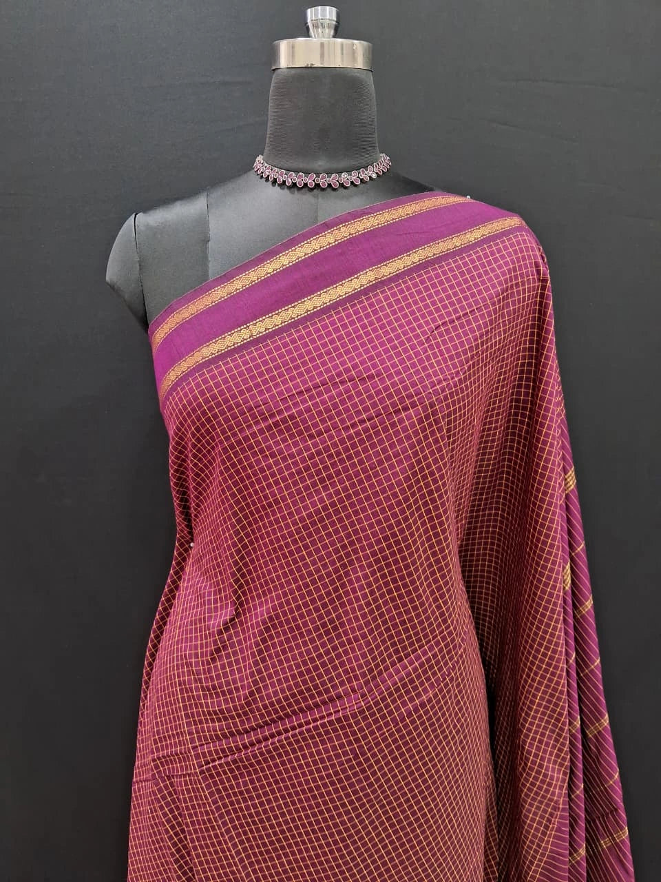 Wine Arani Cotton Saree 1