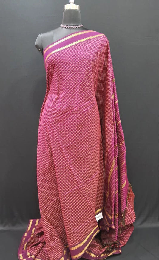 Wine Arani Cotton Saree