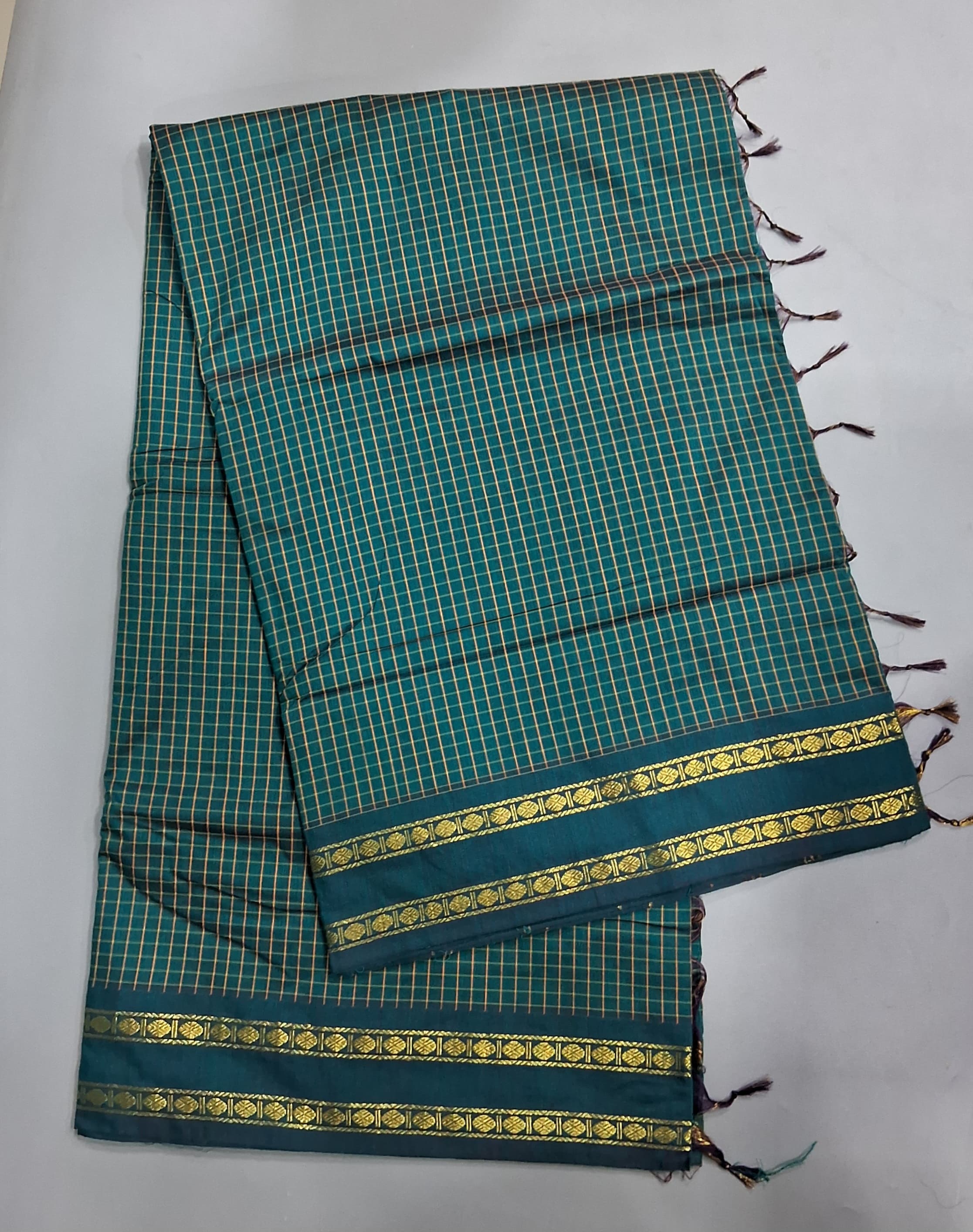 Rama Green Arani Cotton Saree