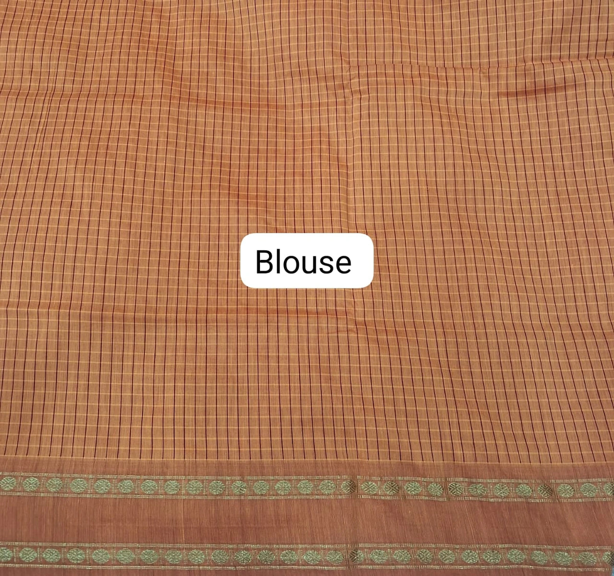 Orange Arani Cotton Saree BLOUSE