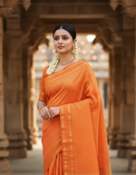 Orange Arani Cotton Saree