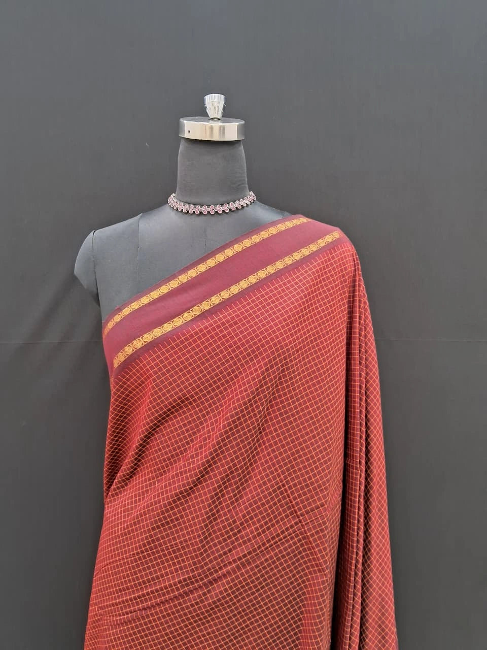 Brown Arani Cotton Saree  