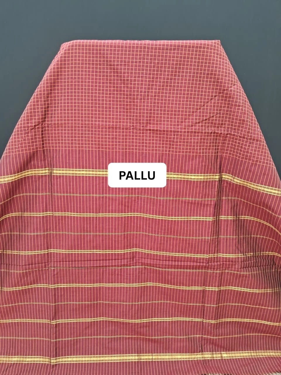 Brown Arani Cotton Saree pallu