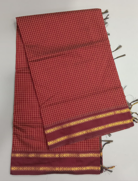 Brown Arani Cotton Saree