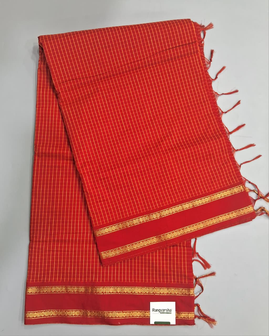 Red Arani Cotton Saree
