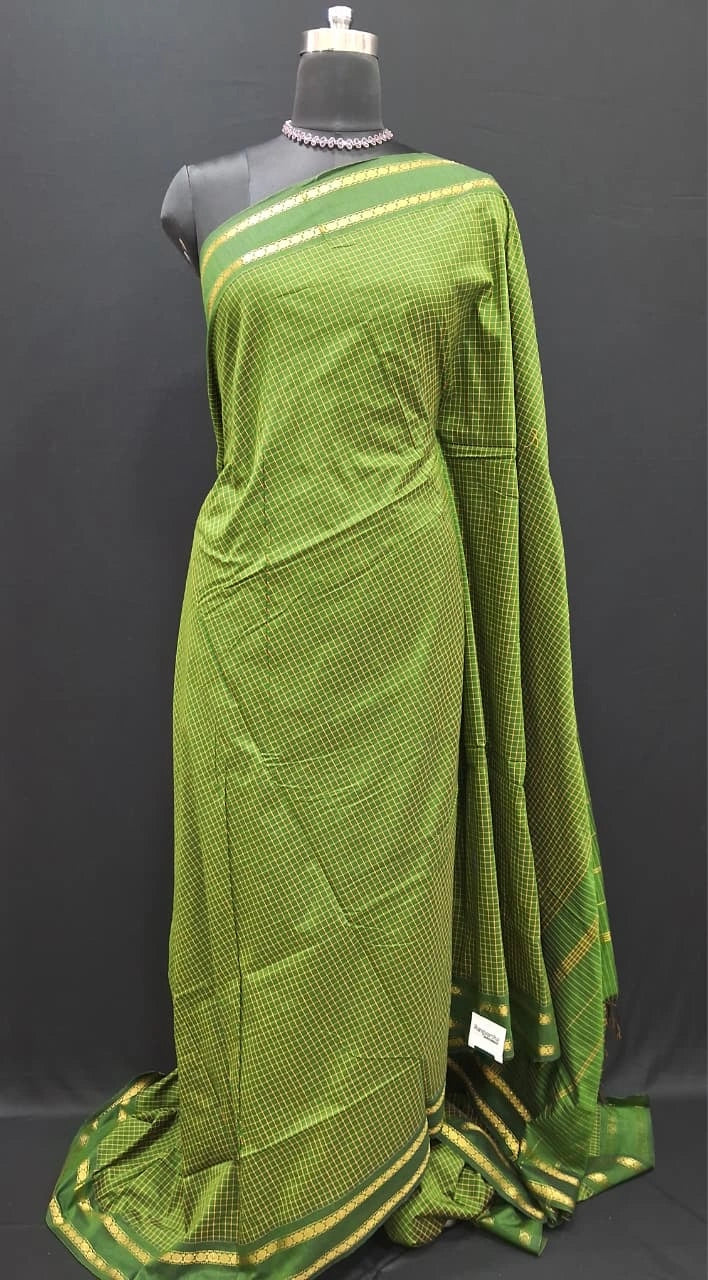 Green Arani Cotton Saree 