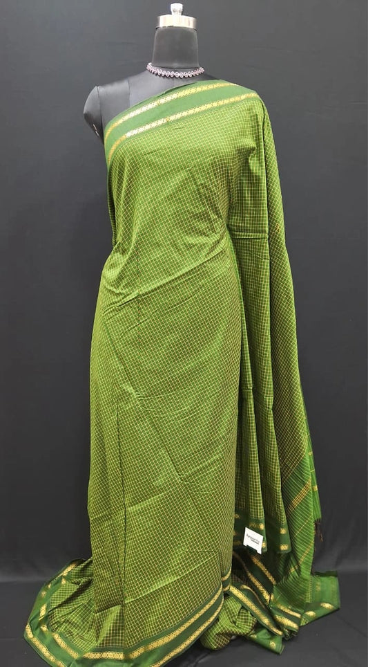 Green Arani Cotton Saree 