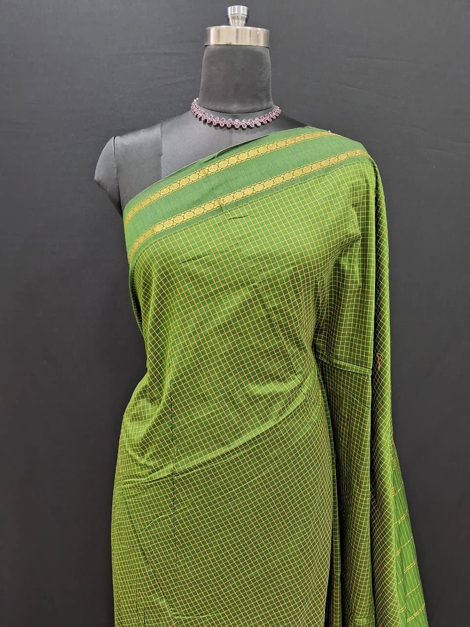 Green Arani Cotton Saree 1
