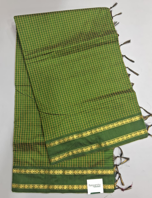 Green Arani Cotton Saree