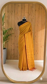 Mango Yellow Arani Cotton Saree  
