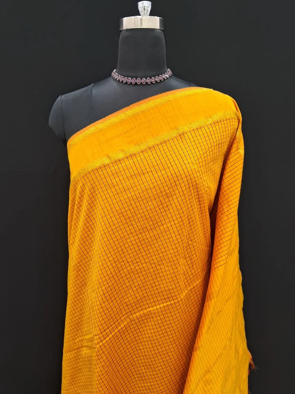 Mango Yellow Arani Cotton Saree  