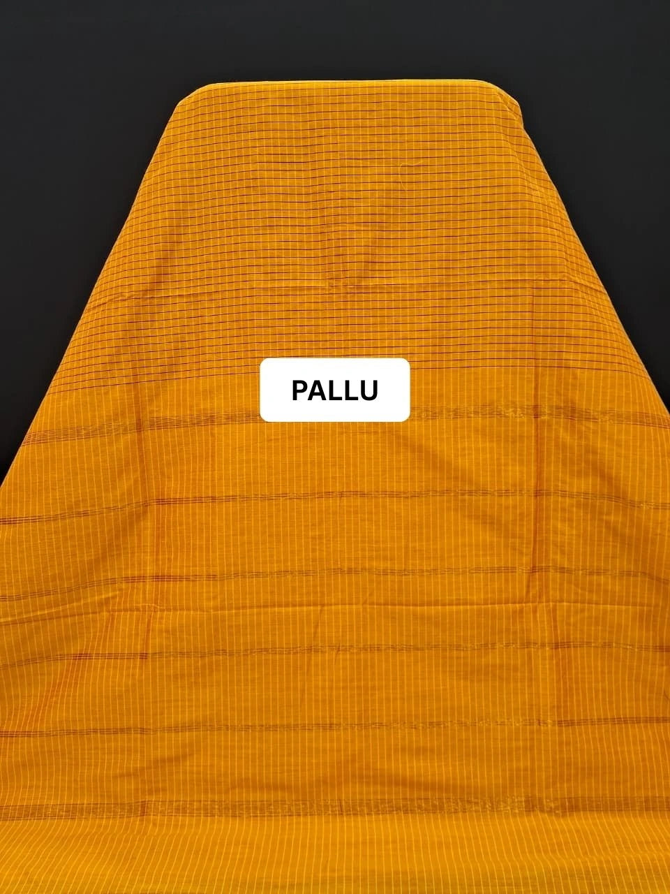 Mango Yellow Arani Cotton Saree pallu