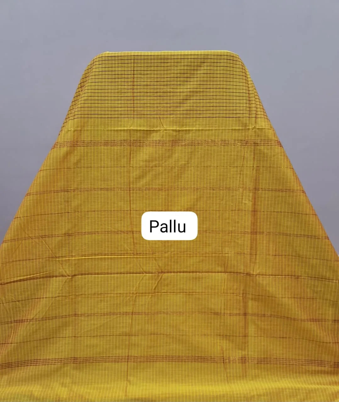 Mango Yellow Arani Cotton Saree Pallu