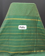 Radiance Bottle Green Arani Cotton Saree Pallu