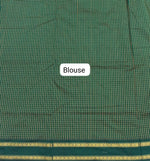 Radiance Bottle Green Arani Cotton Saree Blouse