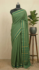 Radiance Bottle Green Arani Cotton Saree