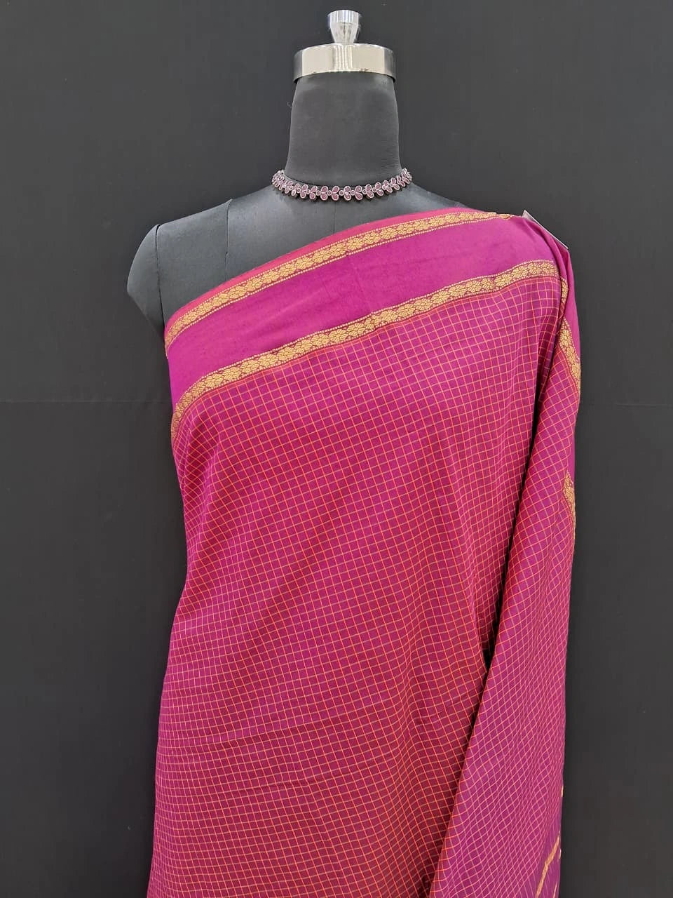 Soft Pink Arani Cotton Saree  