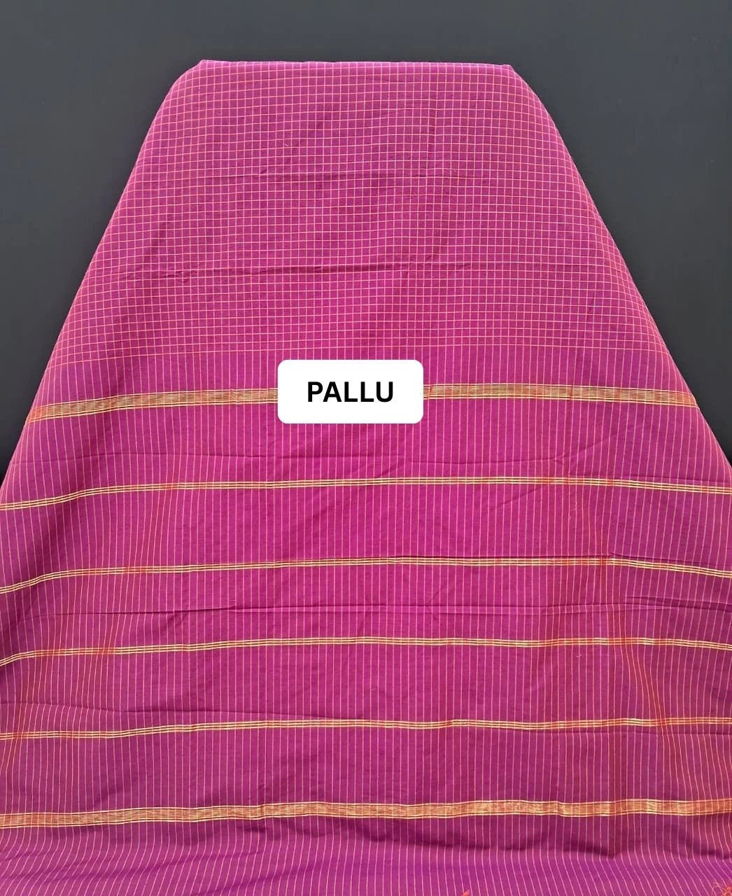 Soft Pink Arani Cotton Saree pallu