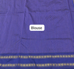 Blue Arani Cotton Saree blouse