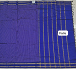 Blue Arani Cotton Saree pallu
