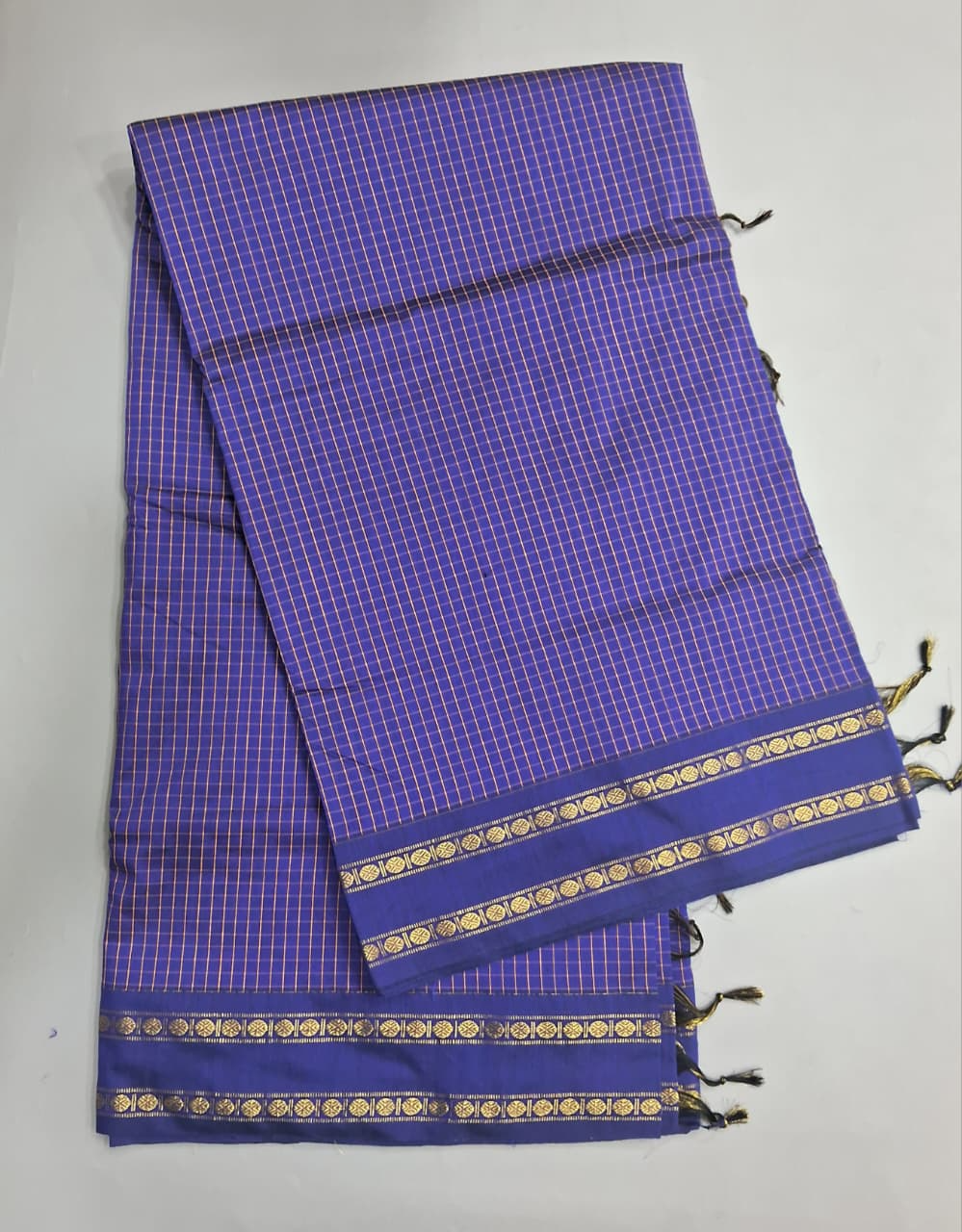 Blue Arani Cotton Saree