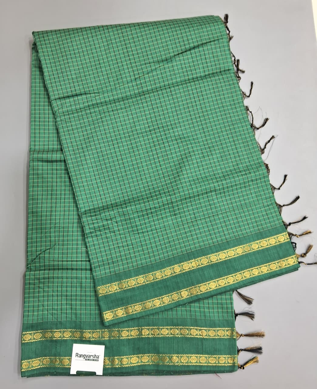 Rama Green Arani Cotton Saree