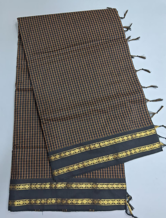 Black Arani Cotton Saree