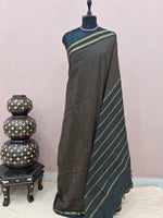 Pure Black Arani Cotton Saree