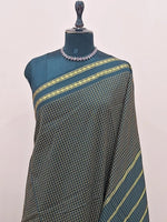 Pure Black Arani Cotton Saree 1