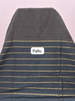 Pure Black Arani Cotton Saree Pallu