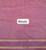 Graceful onion pink Arani cotton saree Blouse
