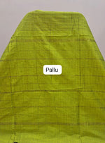Vibrant bright green Arani cotton saree Pallu