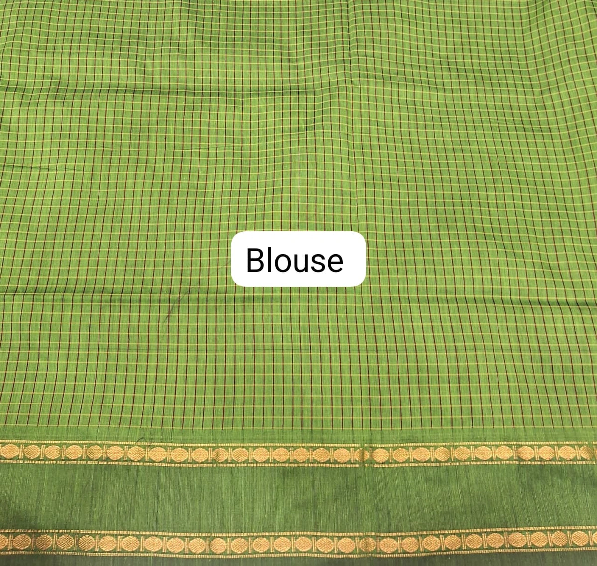 Green Arani cotton saree Blouse