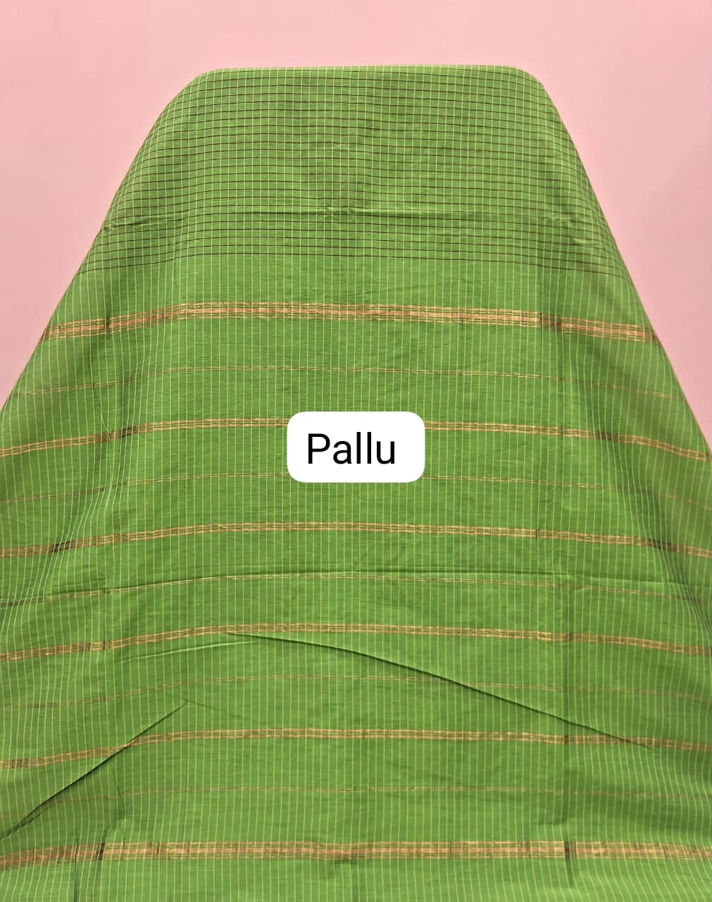 Green Arani cotton saree Pallu
