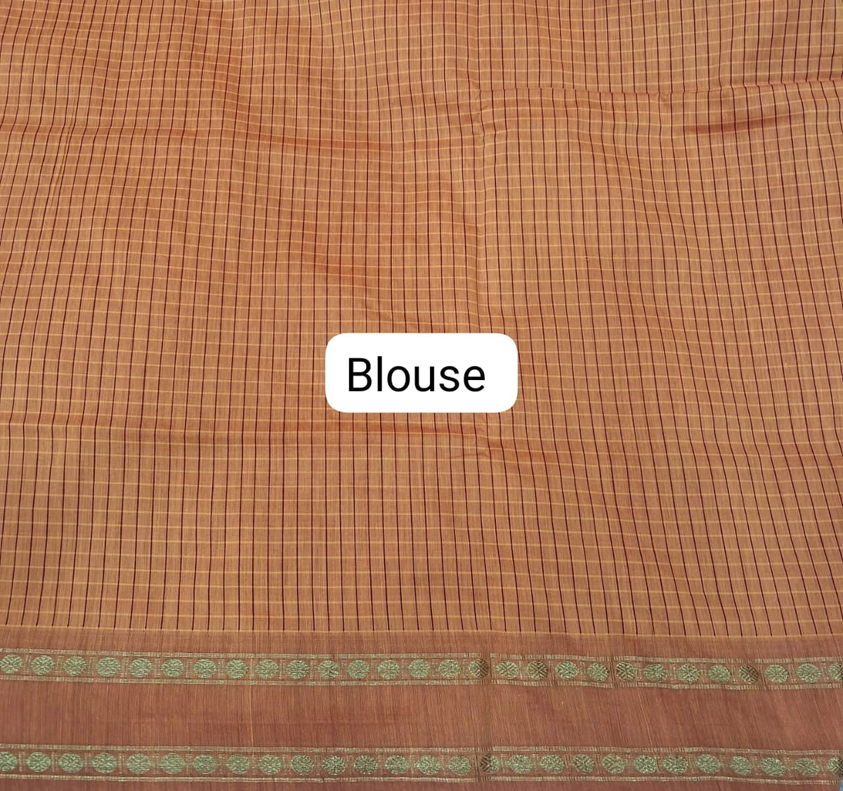 Light orange Arani cotton saree Blouse