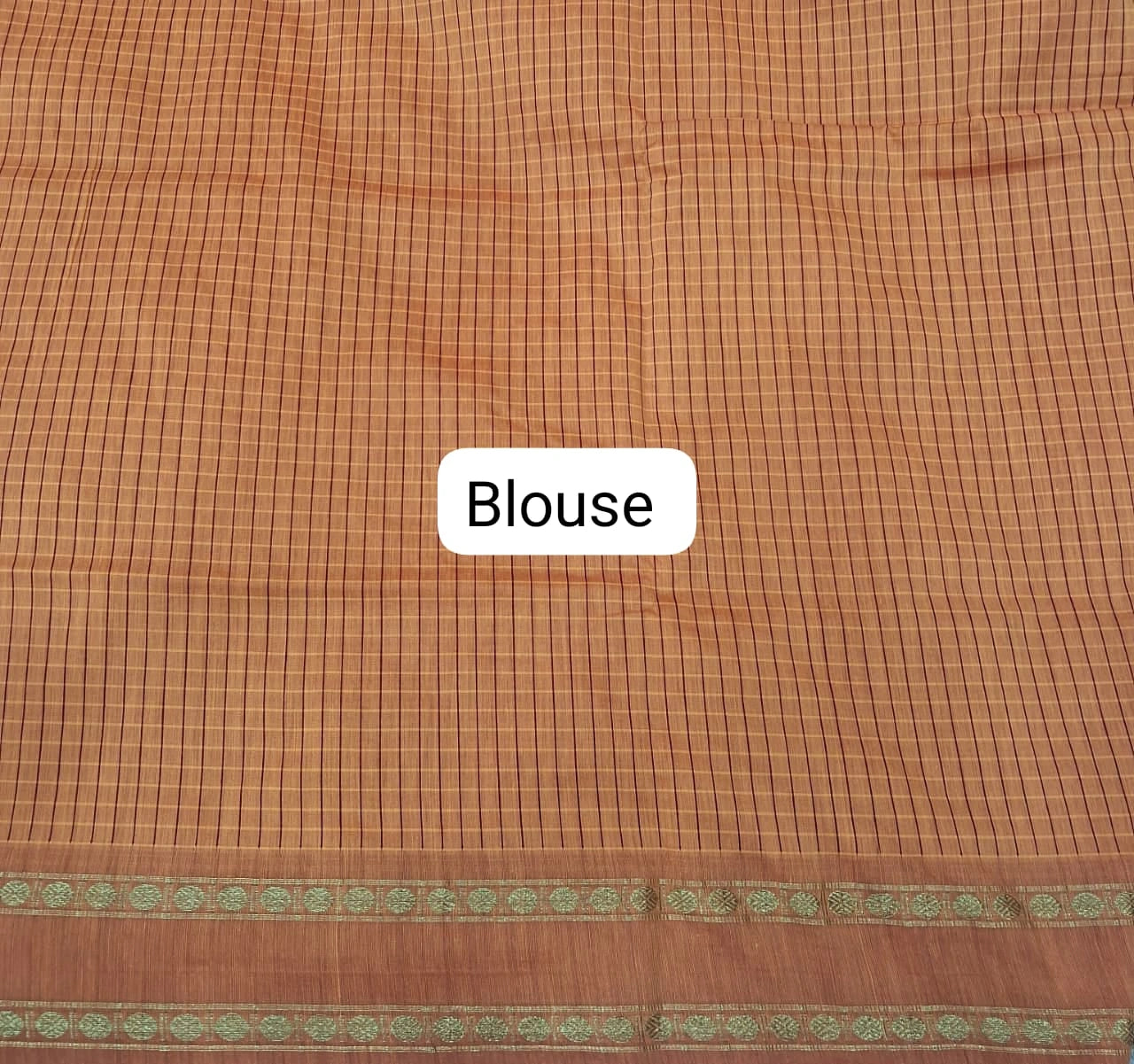 Light orange Arani cotton saree Blouse